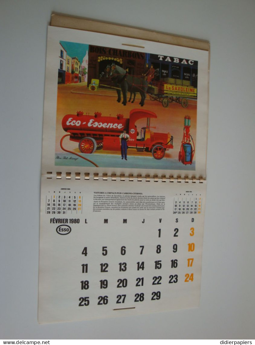 Calendrier 100 ans d'Histoire en France ESSO,1980,dessins de Pierre Paul Darigo