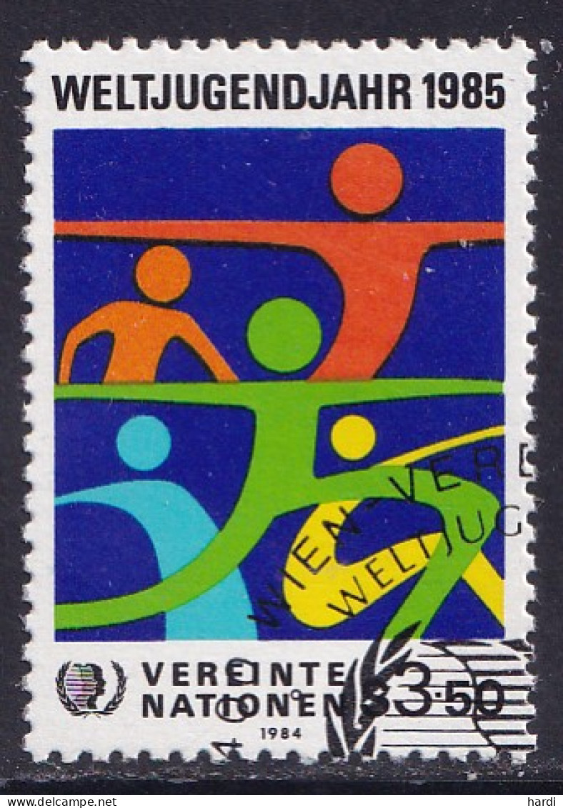 Vereinte Nationen Wien 1984, MiNr.: 45, Gestempelt - Usados