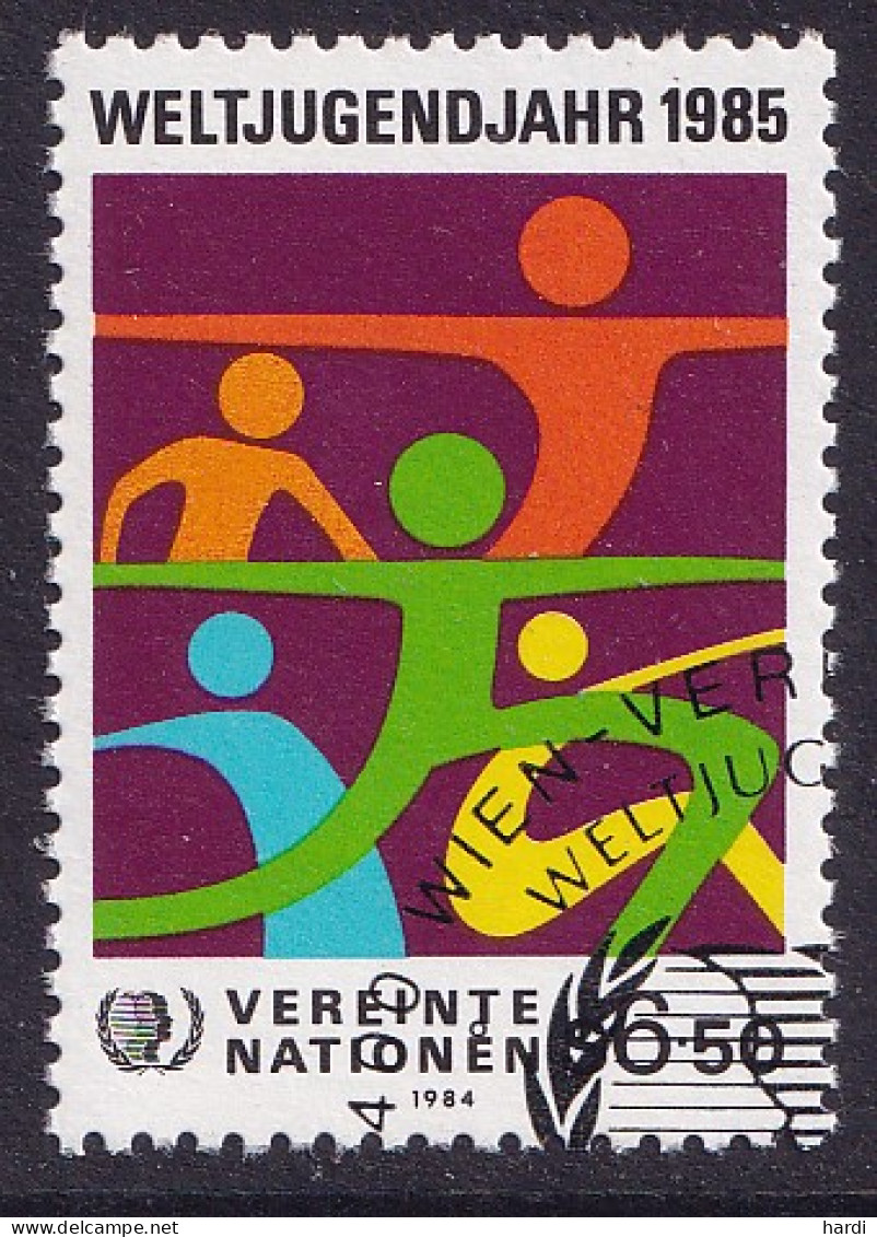 Vereinte Nationen Wien 1984, MiNr.: 46, Gestempelt - Usados