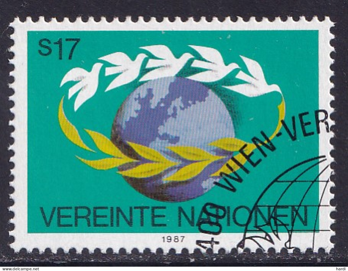 Vereinte Nationen Wien 1987, MiNr.: 74, Gestempelt - Usados