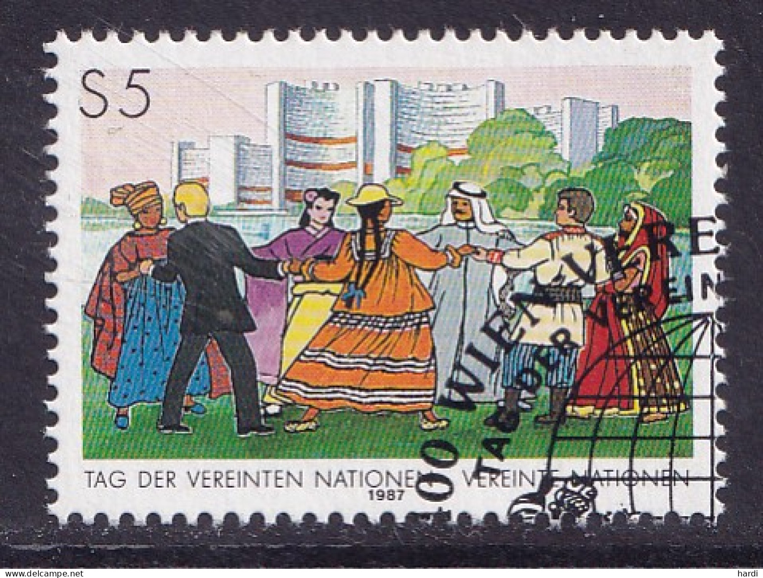 Vereinte Nationen Wien 1987, MiNr.: 75, Gestempelt - Usados