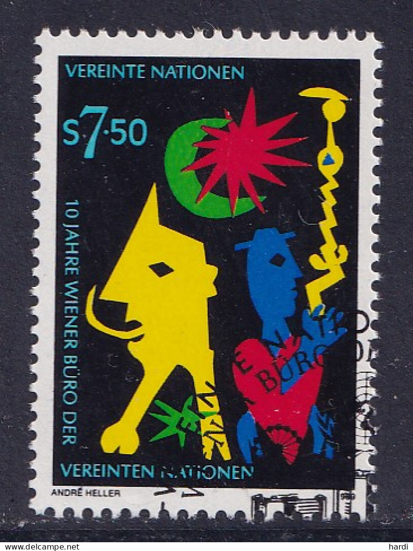 Vereinte Nationen Wien 1989, MiNr.: 95, Gestempelt - Usados