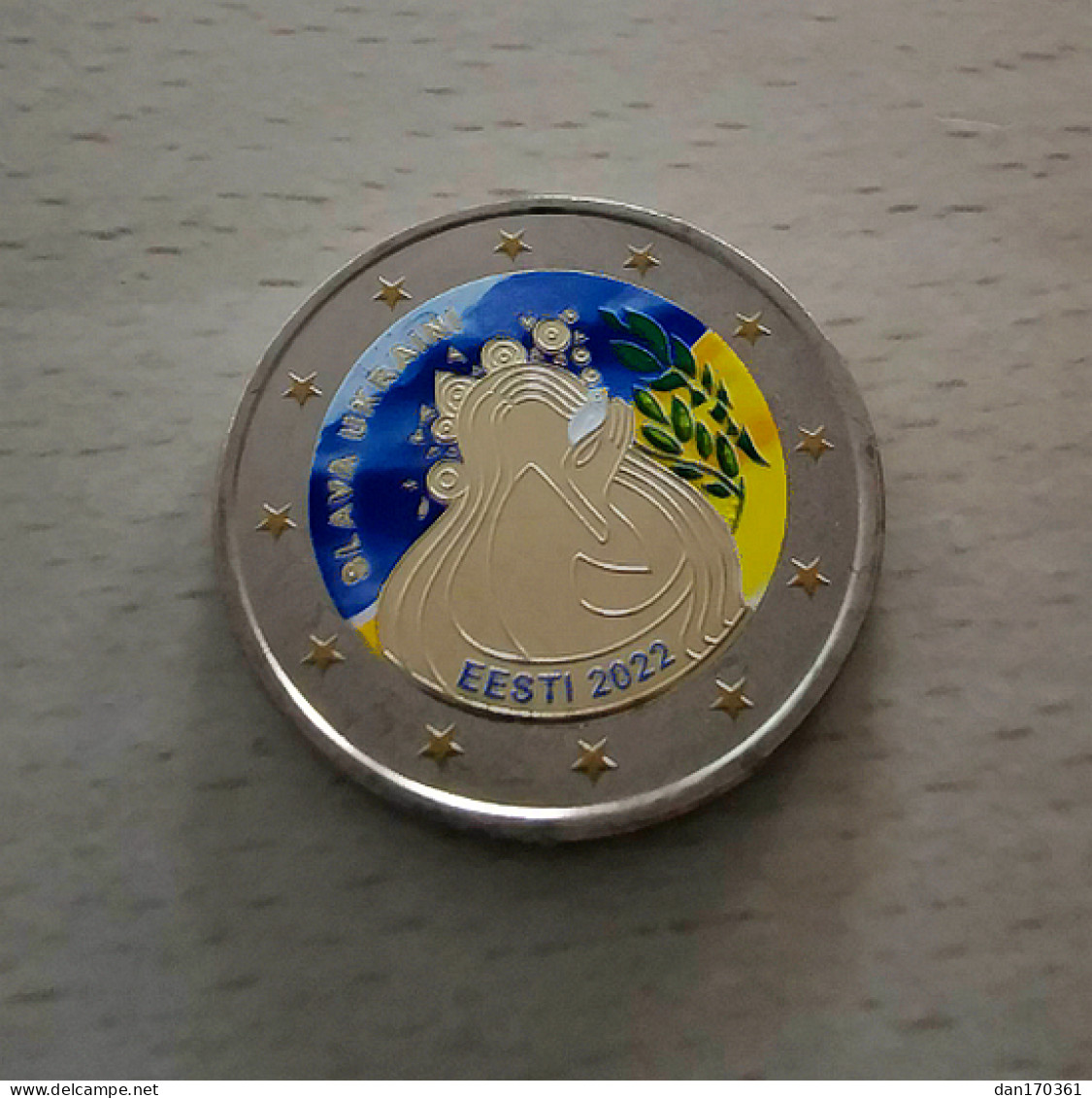 ESTONIE 2022 - 2 EUROS COMMEMORATIVE - PAIX ET LIBERTE EN UKRAINE  - COULEUR - FARBE- COLORISEE - COLORED - COLOR - Estonia