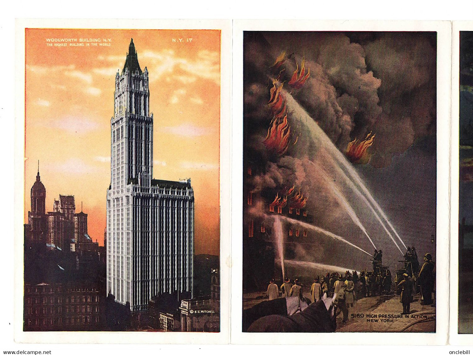 New York City USA Dépliant Postal Souvenir Folder 20 Vues By Night 1927 Timbre Washington Rouge 2 Cents Bon état - Manhattan