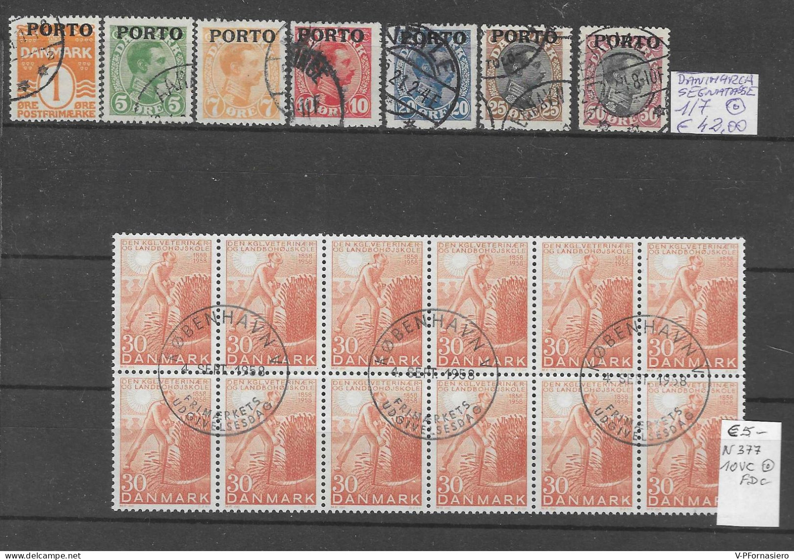 DANIMARCA ʘ 1875/1930 + 1958, 11 Serie Complete + Varietà - Collezioni
