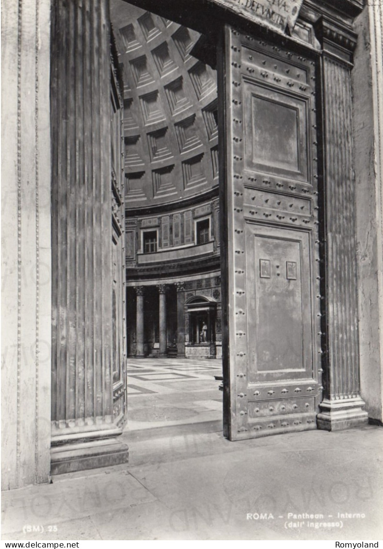 CARTOLINA  ROMA,LAZIO-PANTHEON-INTERNO (DALL'INGRESSO)-STORIA,MEMORIA,CULTURA,RELIGIONE,BELLA ITALIA,NON VIAGGIATA - Pantheon