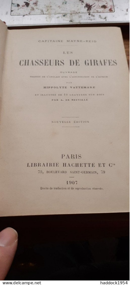 Les Chasseurs De Girafes Capitaine MAYNE-REID Hachette 1907 - Bibliotheque Rose