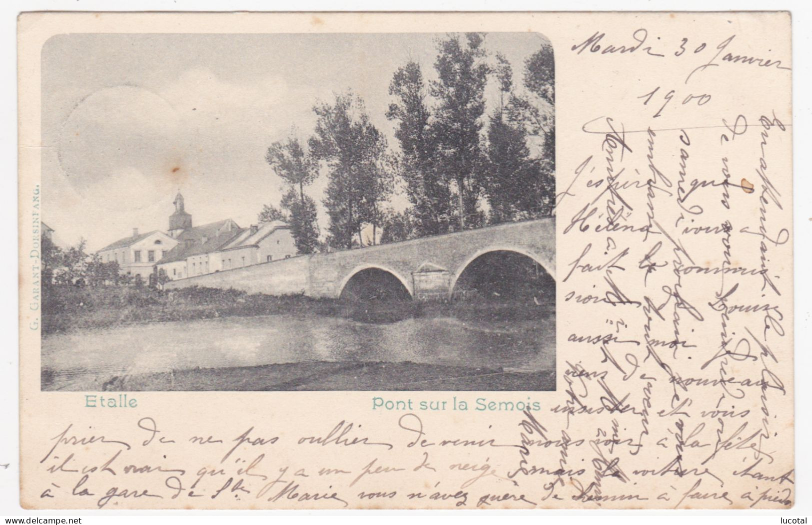 Etalle - Pont Sur La Semois - 1900 - Editeur G. Garant-Dorsinfang - Etalle