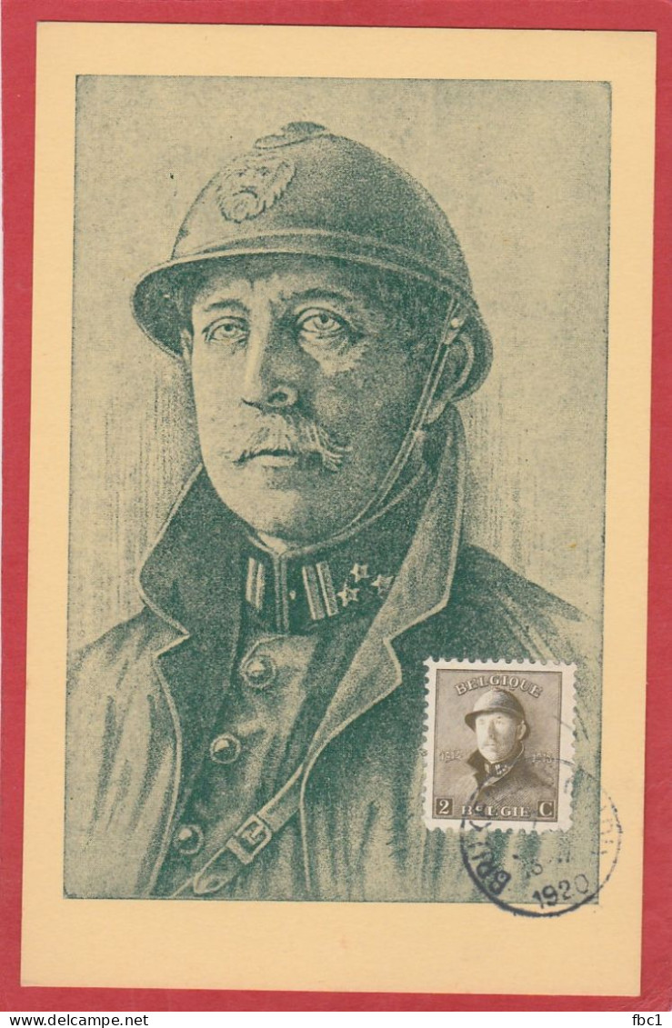 Carte Maximum - Belgique - 1920- N°166 - Roi Albert - Guerre 1914-1918 - 1905-1934