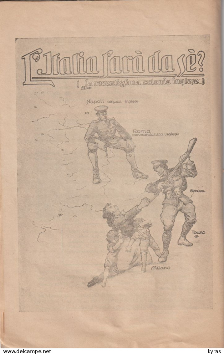 RARE "La Vérité Est En Marche" DOC 36p.17x26,5 (Autrichien? Allemand?) C/ L'Angleterre Destiné à L'Italie (7caricatures) - Oorlog 1914-18