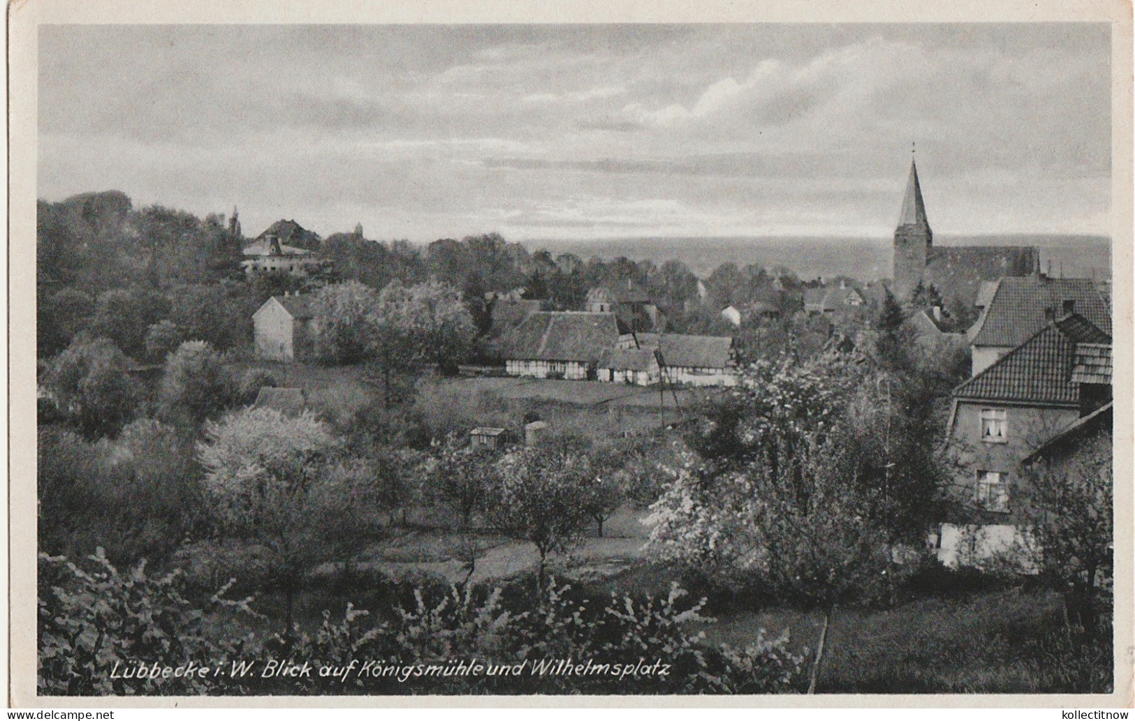 LUBBECKE W BLICK AUF KONIGSMUHLE UND WILHELMSPLATZ - Luebbecke