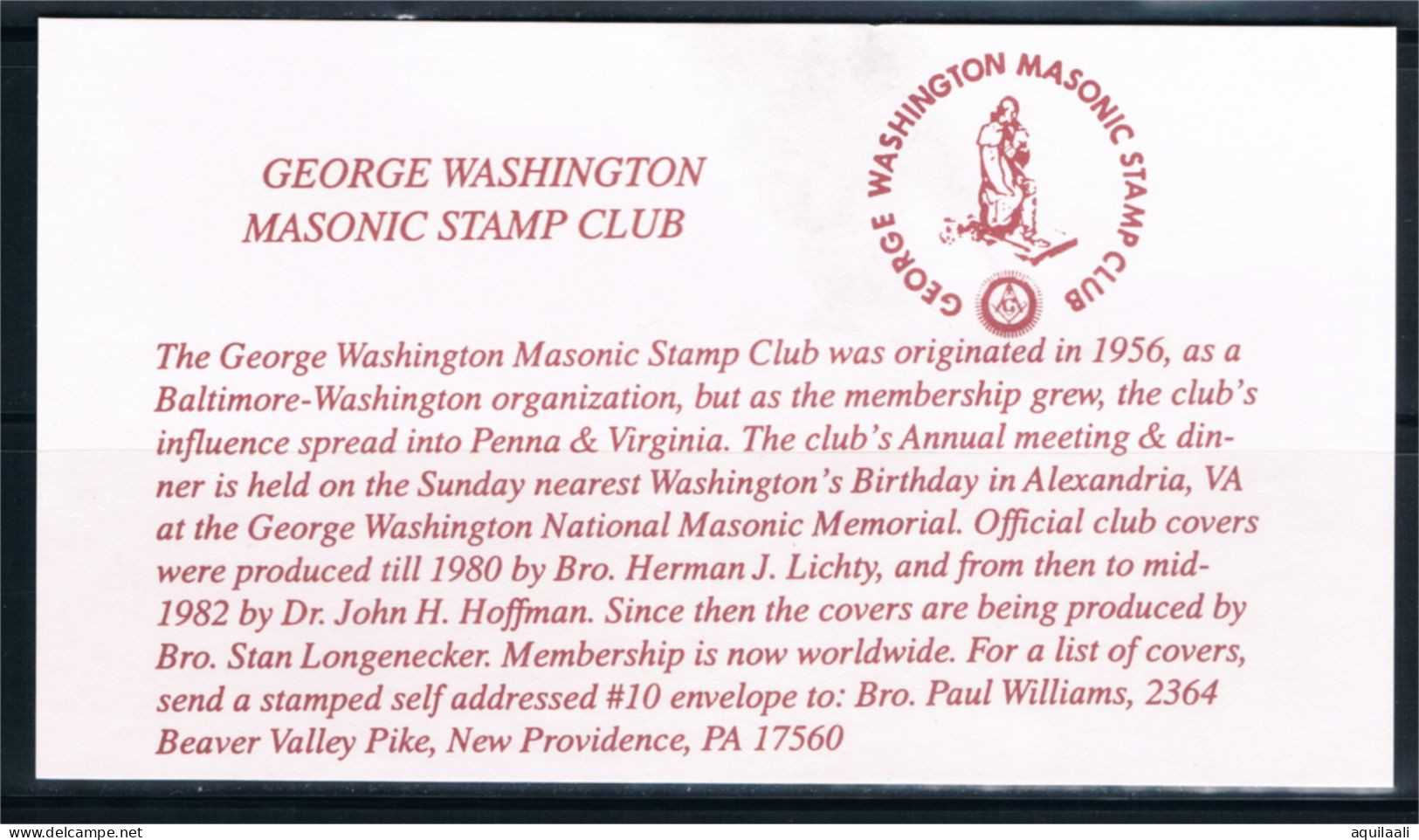 USA  1997 - George Washington. Busta Annullo Fdc - George Washington