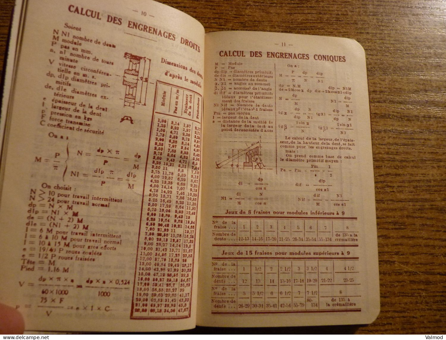 Vade-Mecum de l'Ingénieur -Petit Carnet-Agenda 1936 - H. Morin-Paris- Couverture rigide PVC grainé bordeaux-8x13cm plié.