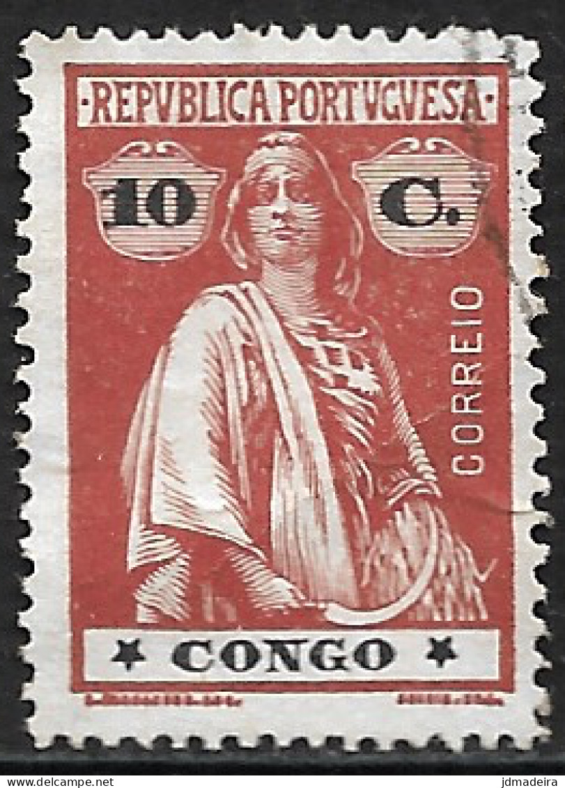 Portuguese Congo – 1914 Ceres 10 Centavos Used Stamp - Congo Portuguesa