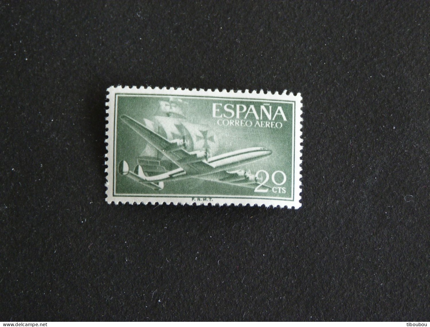 ESPAGNE ESPANA SPAIN YT PA 266 OBLITERE - CARAVELLE DE COLOMB ET AVION SUPERCONSTELLATION PLANE - Usados