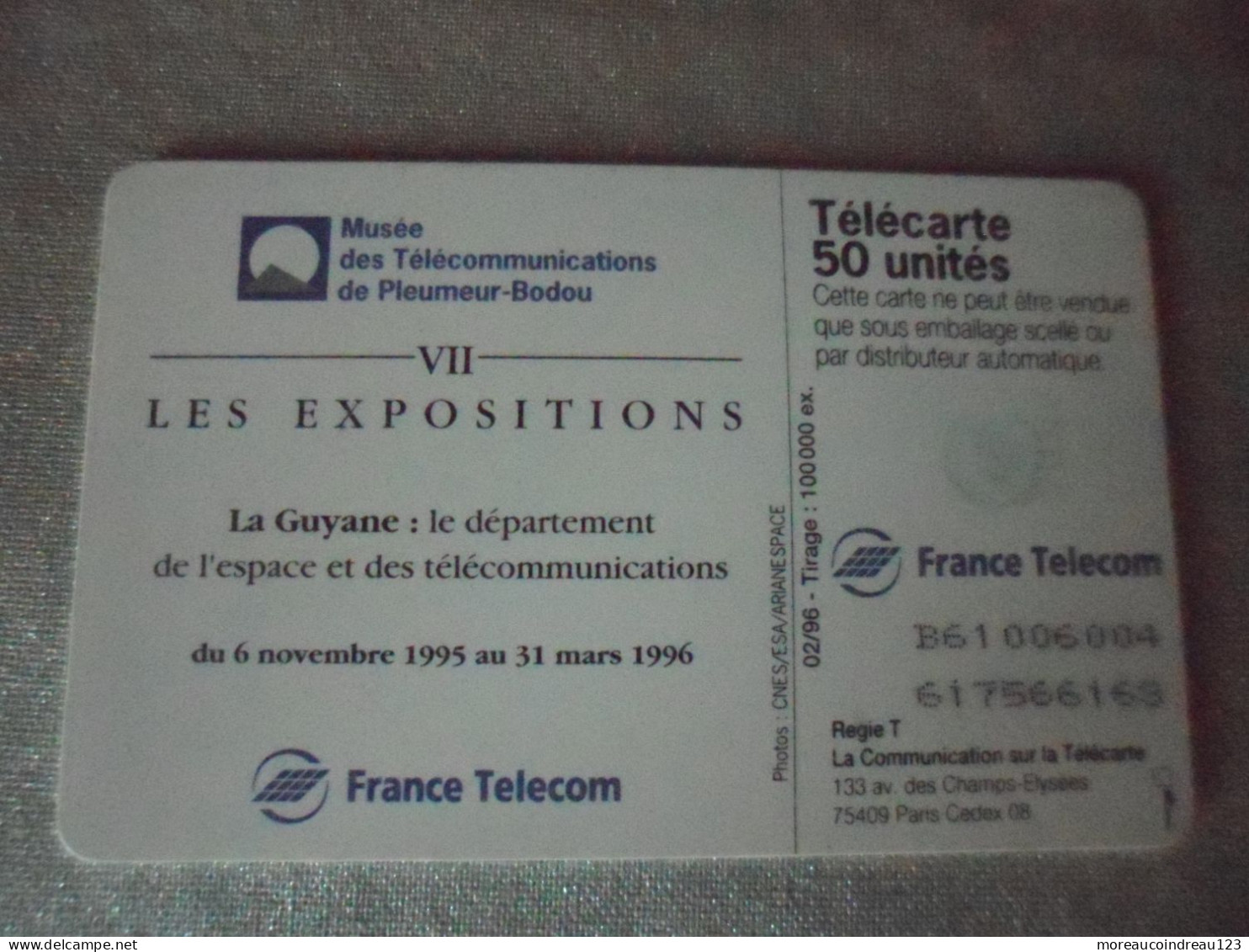 Télécarte Les Expositions VII "La Guyane" - Raumfahrt