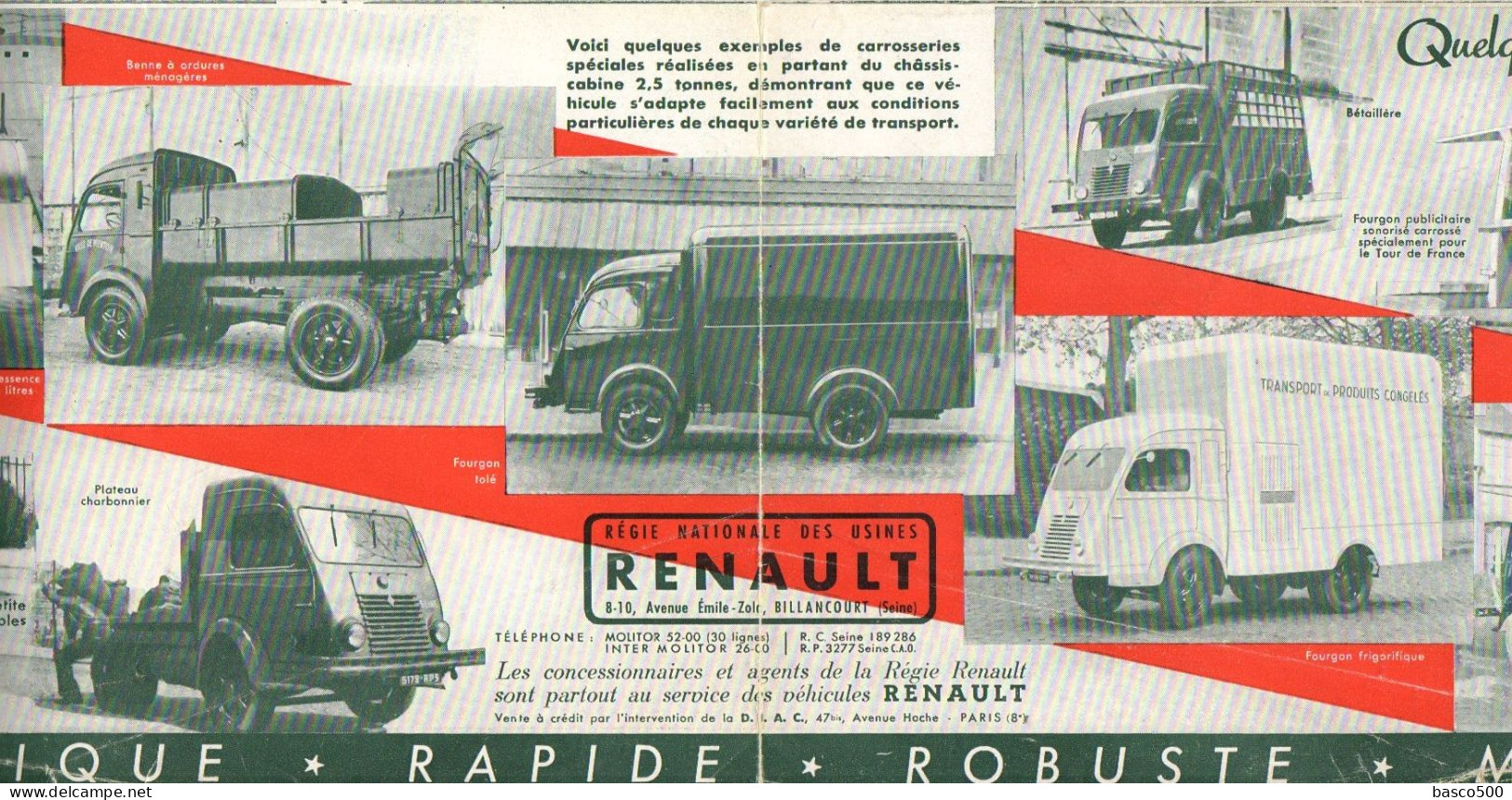 RENAULT - Grand Prospectus CAMION Léger 2,5 T R. 2161 - Camions