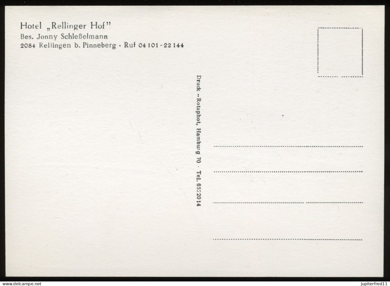 (B3229) AK 2084 Rellingen (Krs. Pinneberg), Hotel "Rellinger Hof" - Pinneberg