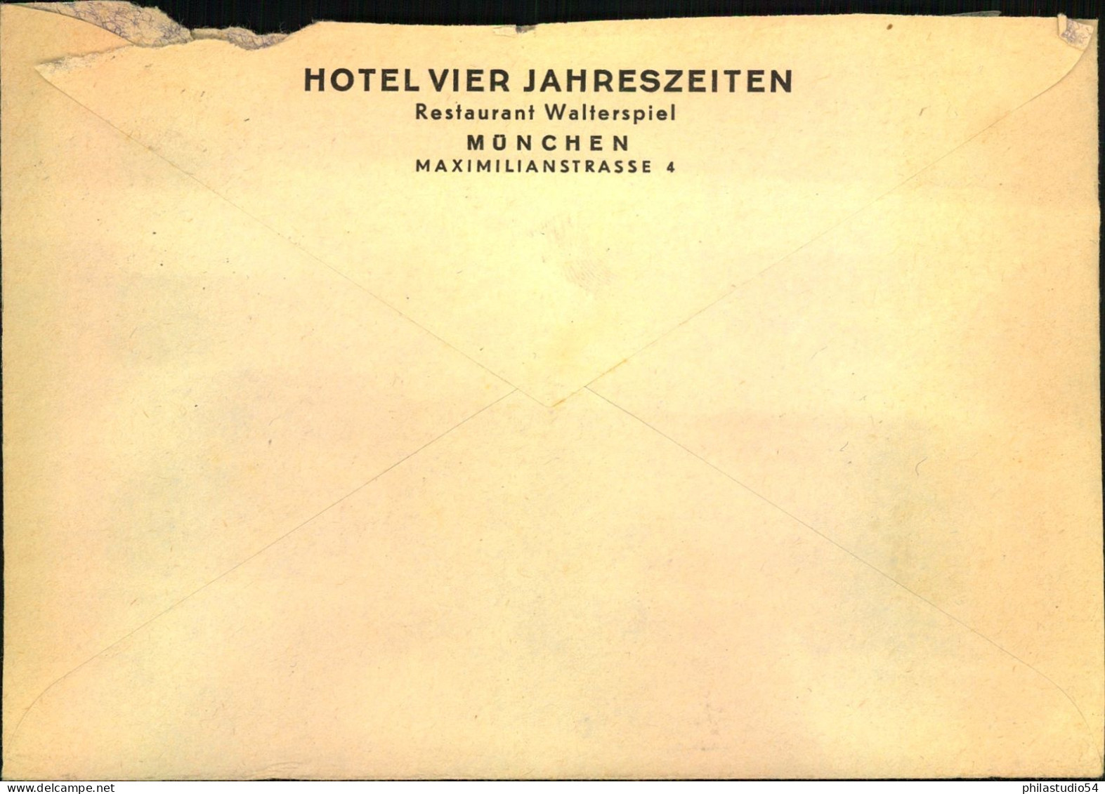 1953, 70 Pf. Posthorn Auf Luftpostbrief Ab MÜNCHEN Nach USA - Lettres & Documents