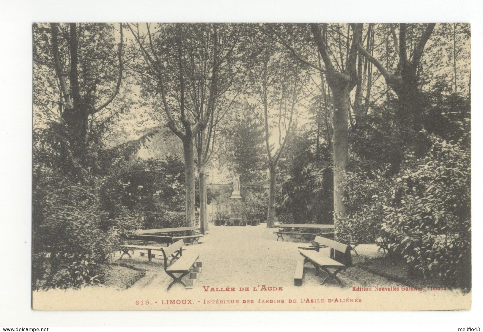 11/ CPA - Limoux - Intérieur Des Jardins De L'Asile D'Aliénés - Limoux