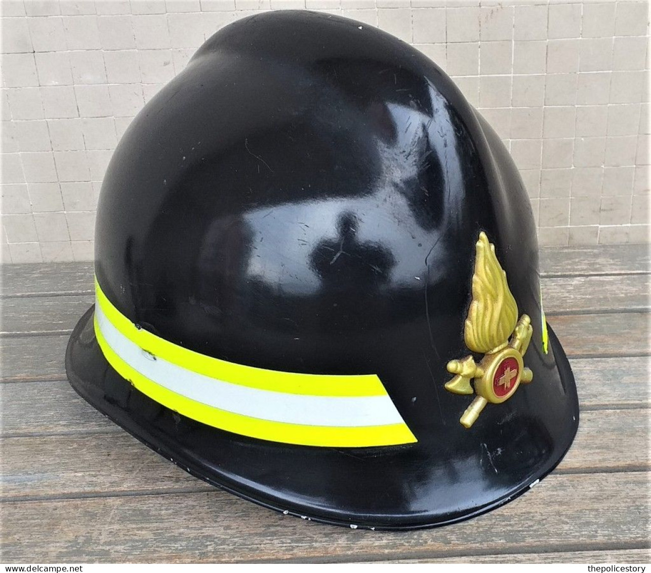 Casco Vintage Sicor Del 1998 Ex Dotazione VV.FF. Originale E Completo - Feuerwehr