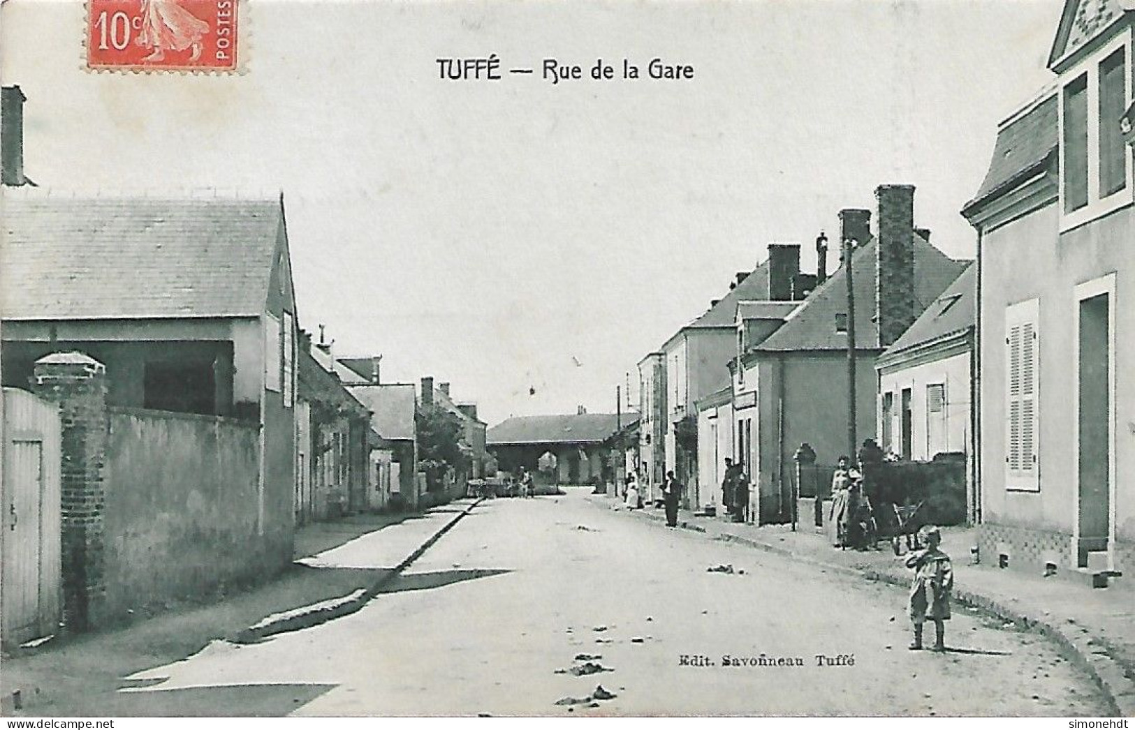 TUFFE -   Rue De  La Gare - Cliché Peu Courant - Tuffe