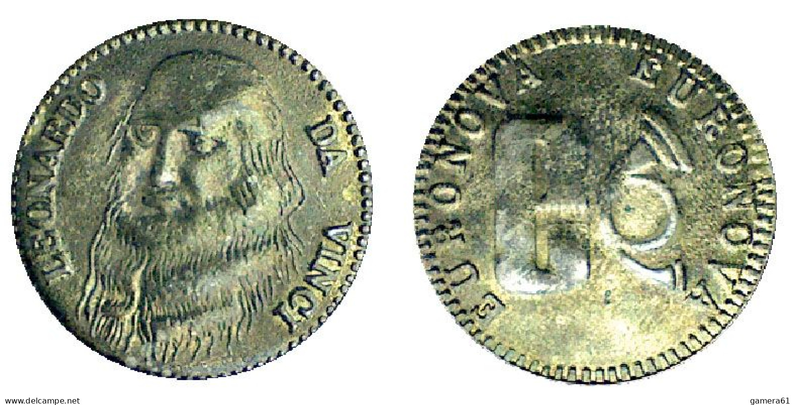 00476 GETTONE TOKEN JETON FICHA ADVERTISING TOKEN EURONOVA LEONARDO DA VINCI NO LONGER EXIST - Altri & Non Classificati