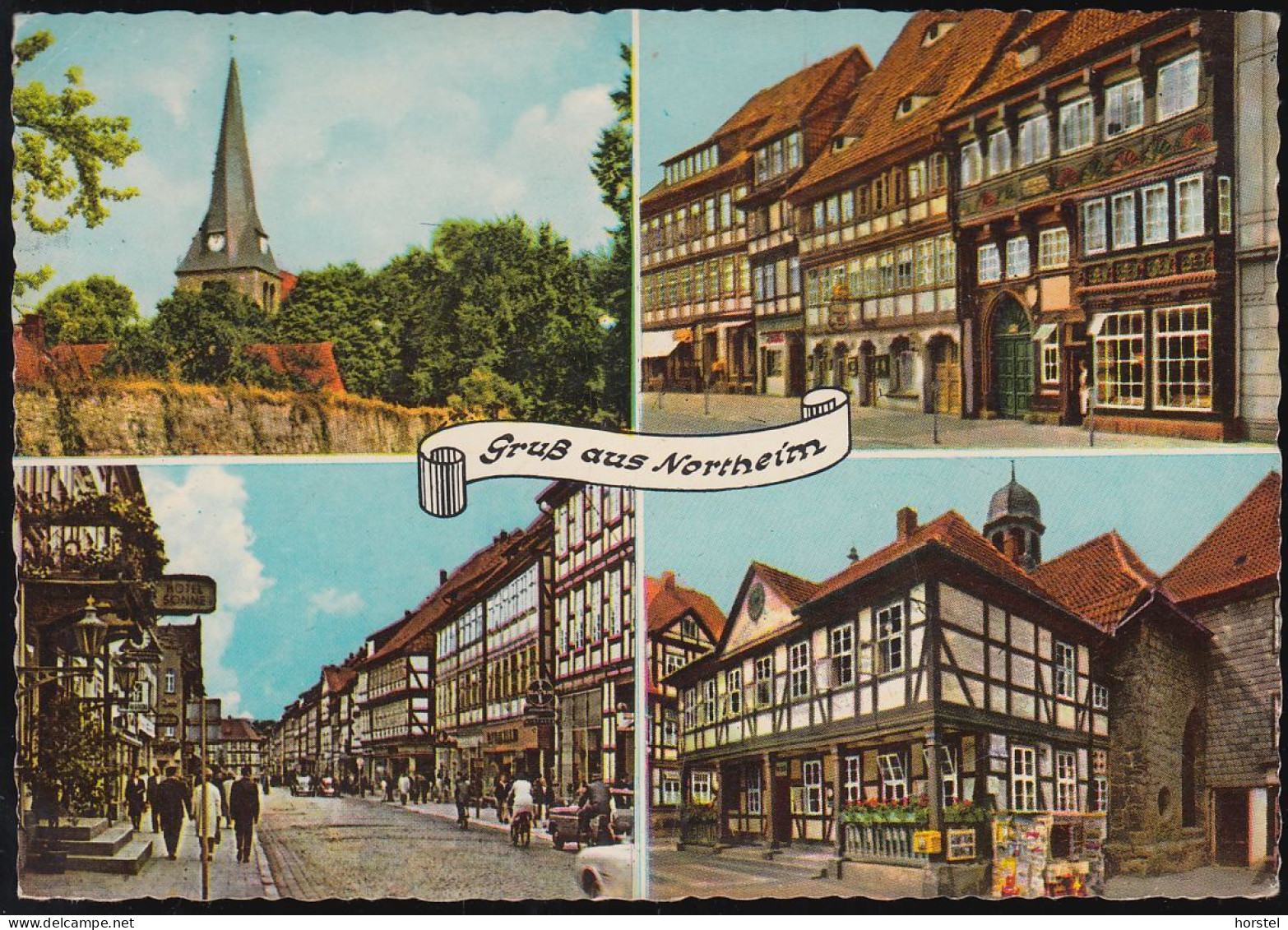 D-37154 Northeim - Alte Ansichten - Marktplatz - Breitestraße - Fachwerkhäuser - Northeim