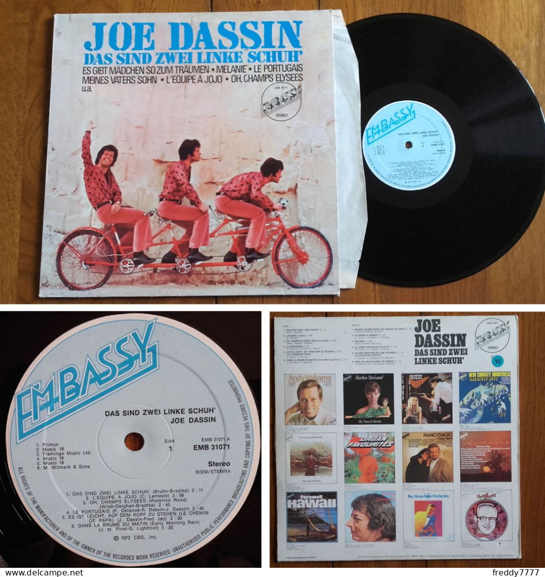 RARE Dutch LP 33t RPM (12") JOE DASSIN En Allemand «Das Sind Zwei Linke Schuh'» (1972) - Verzameluitgaven