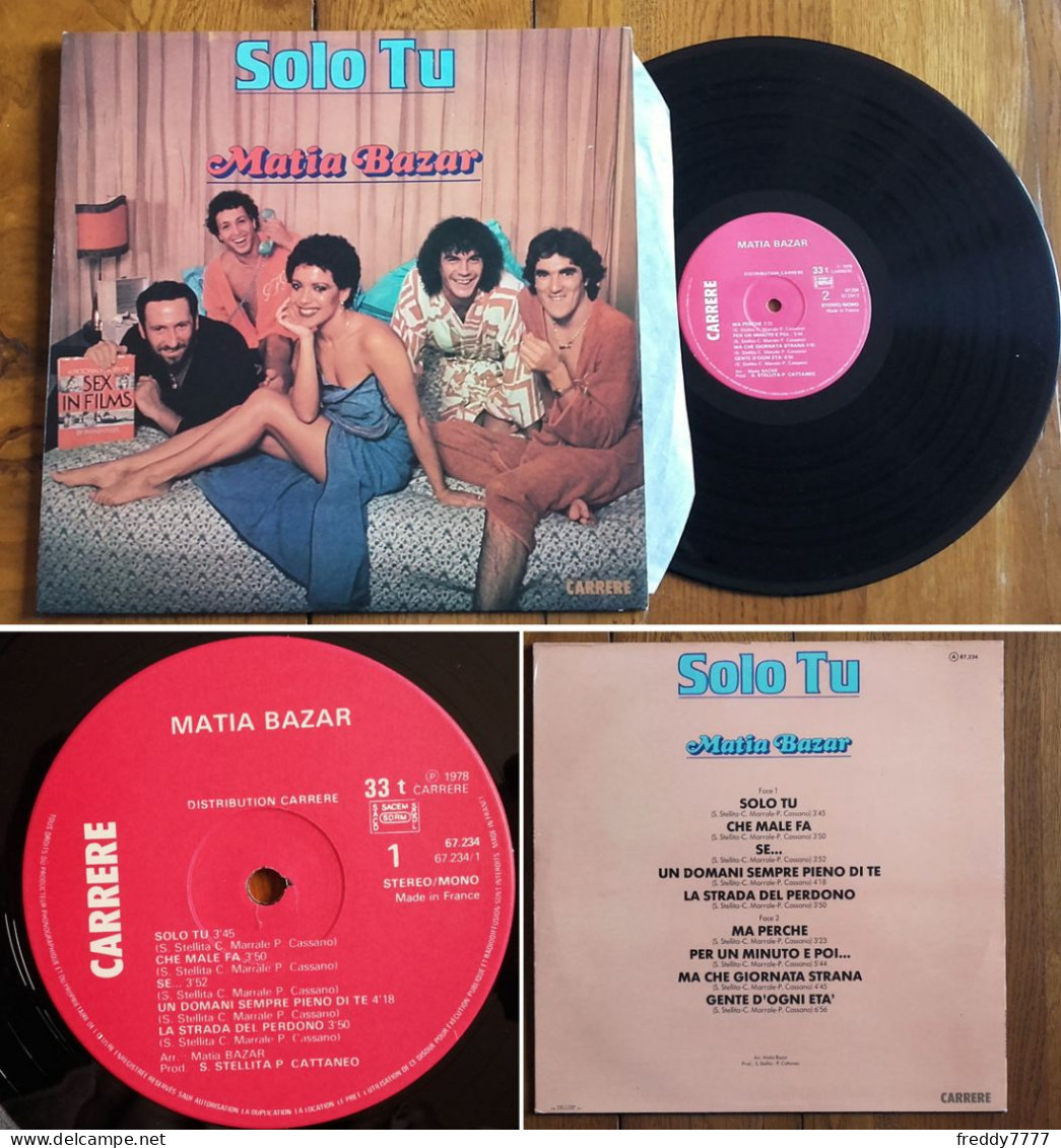 RARE French LP 33t RPM (12") MATIA BAZAR «Solo Tu» (1977) - Verzameluitgaven