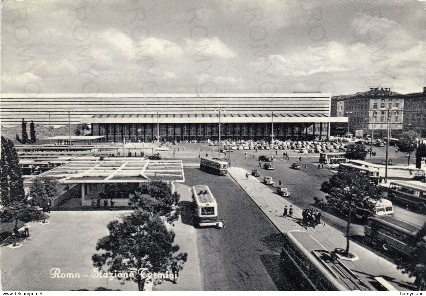 CARTOLINA  ROMA,LAZIO-STAZIONE TERMINI-STORIA,MEMORIA,CULTURA,RELIGIONE,IMPERO ROMANO,BELLA ITALIA,VIAGGIATA 1967 - Stazione Termini