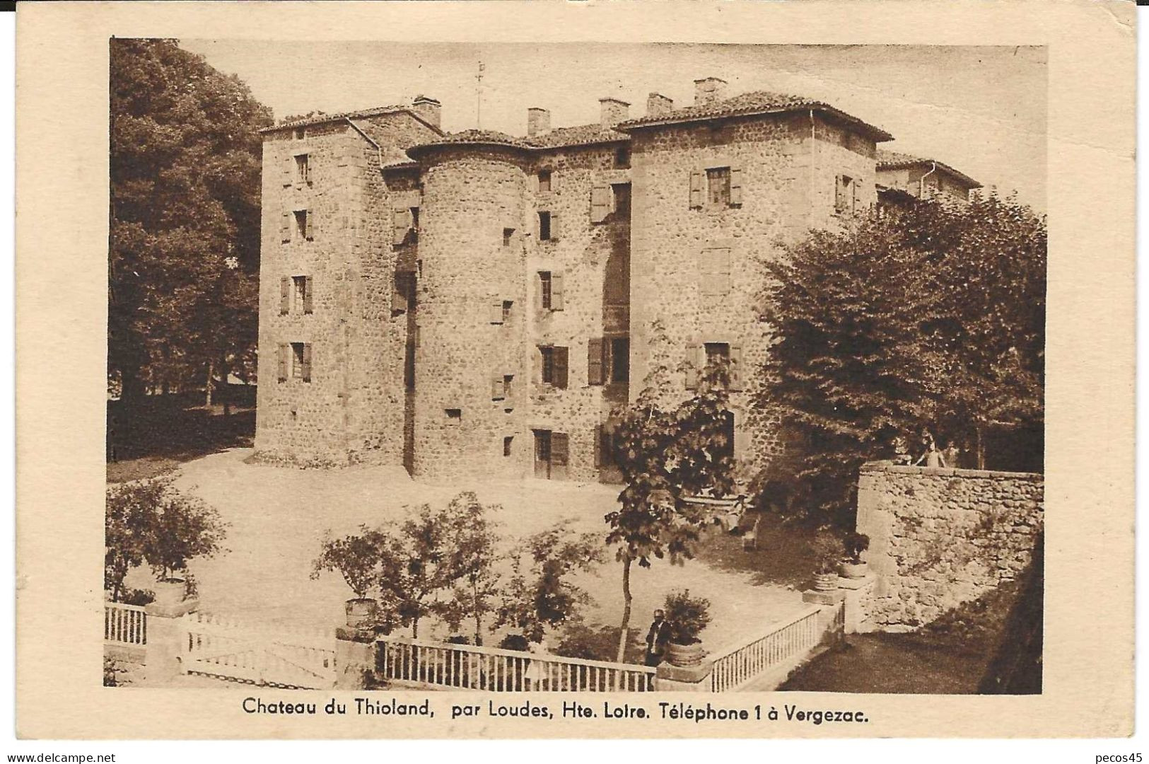 Château Du Thioland, Par LOUDES (43) - 1951. - Loudes