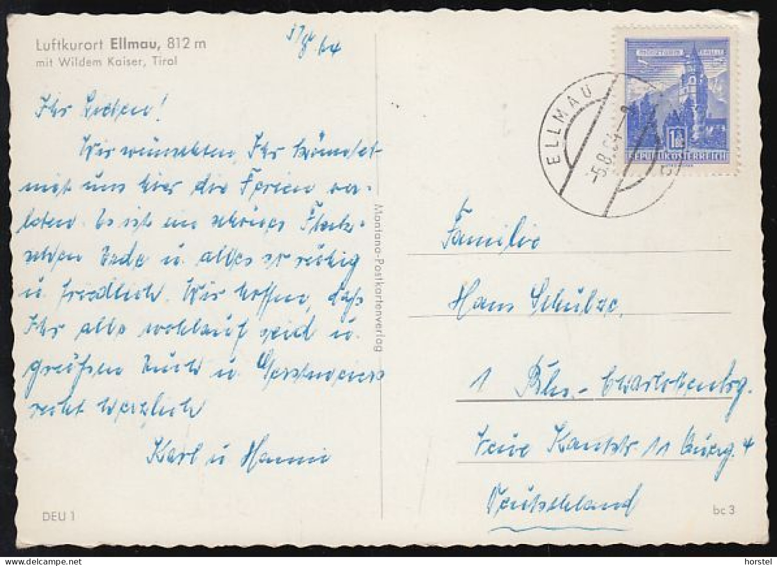 Austria - 6352 Ellmau - Alte Ansicht Mit Wilden Kaiser - Nice Stamp - St. Johann In Tirol