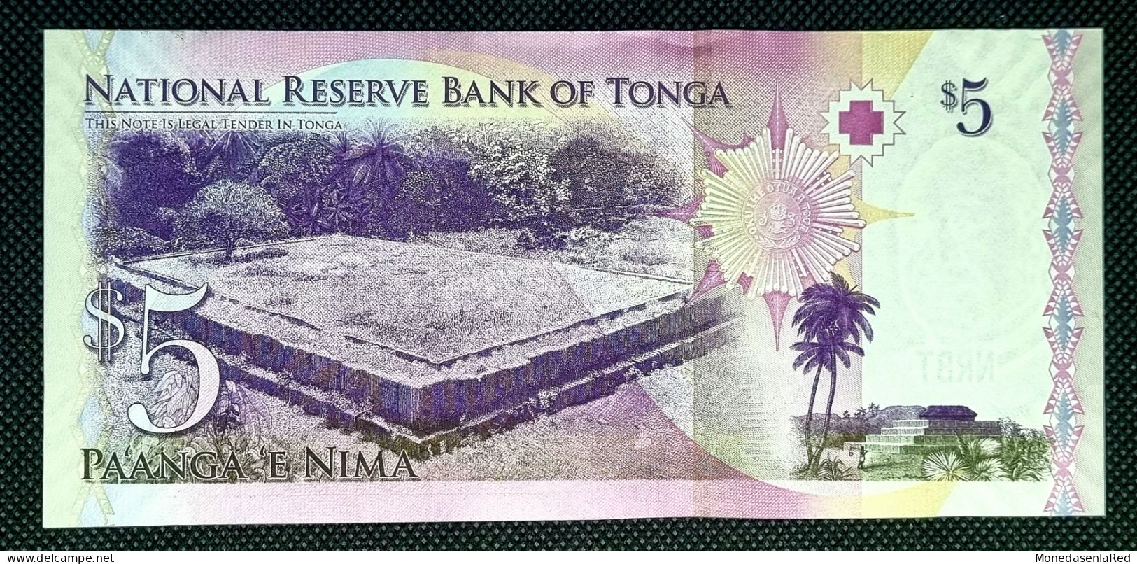 REINO DE TONGA 5 PAANGA 2009 SC-/aUNC. P-39a.Kingdom Of Tonga - Tonga
