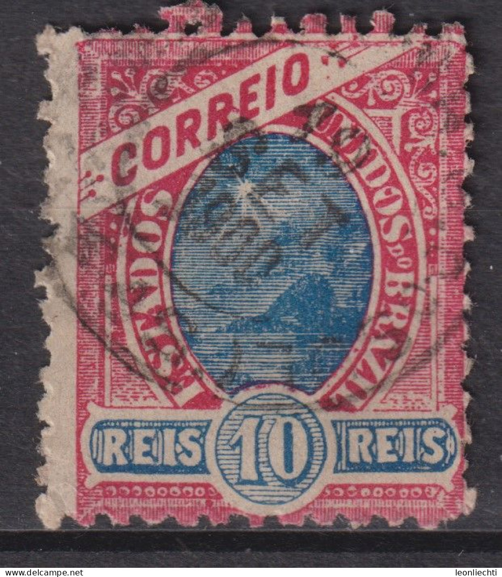1897 Brasilien Mi:BR 104, Sn:BR 113, Yt:BR 89, Bay Of Rio De Janeiro, Republican Dawn - Modified - Oblitérés