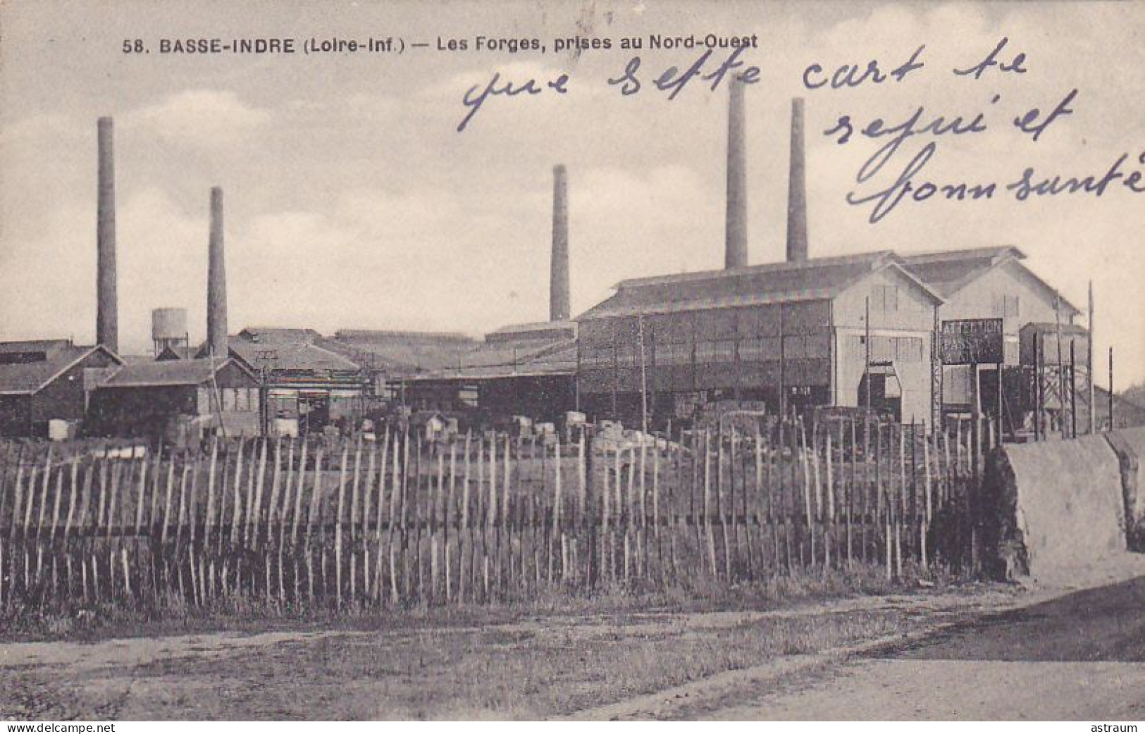 Cpa -44- Basse Indre - Les Forges , Prises Au Nord Ouest -edi Chapeau N°58 - Basse-Indre