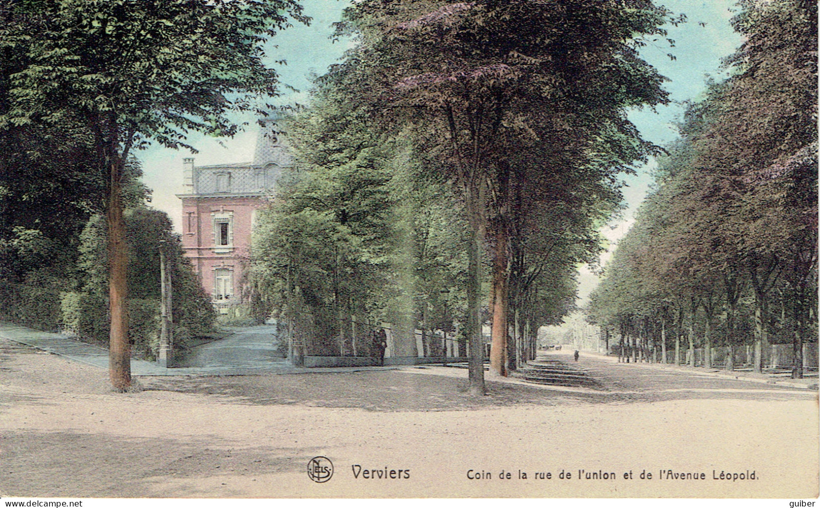 Verviers Coin De La Rue De L'union  Et De L'avenue Leopold  Couleur 1914 - Verviers