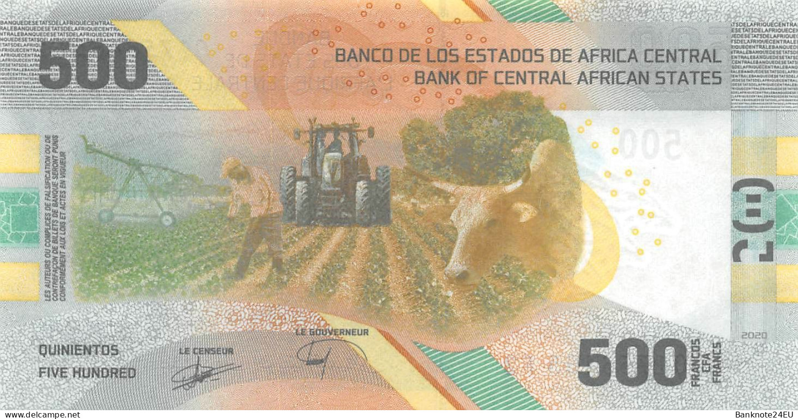 Central African States 2020 Set Unc Pn 700-704 - Central African States