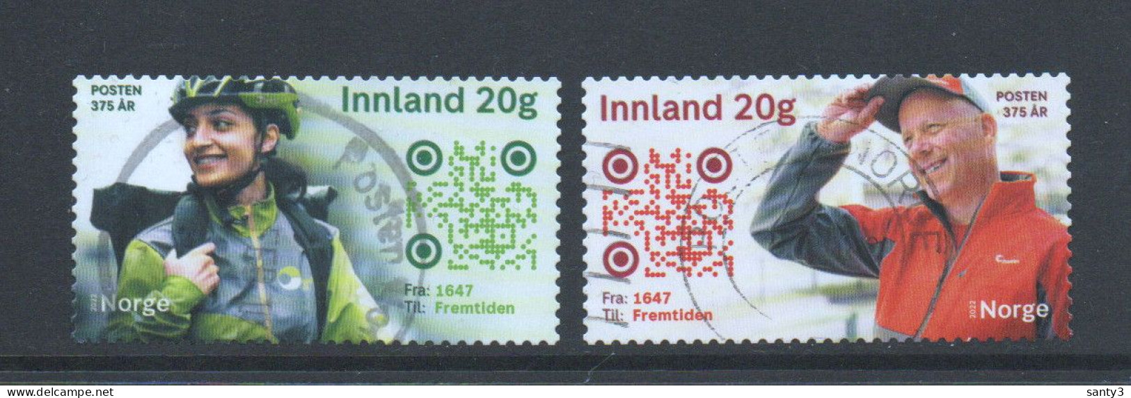 Noorwegen 2021 Yv 2006-07 Reeks,   Hoge Waarde,  Gestempeld - Used Stamps