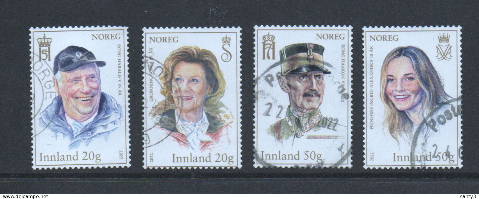 Noorwegen 2021 Yv 2010-13 Reeks,   Hoge Waarde,  Gestempeld - Used Stamps