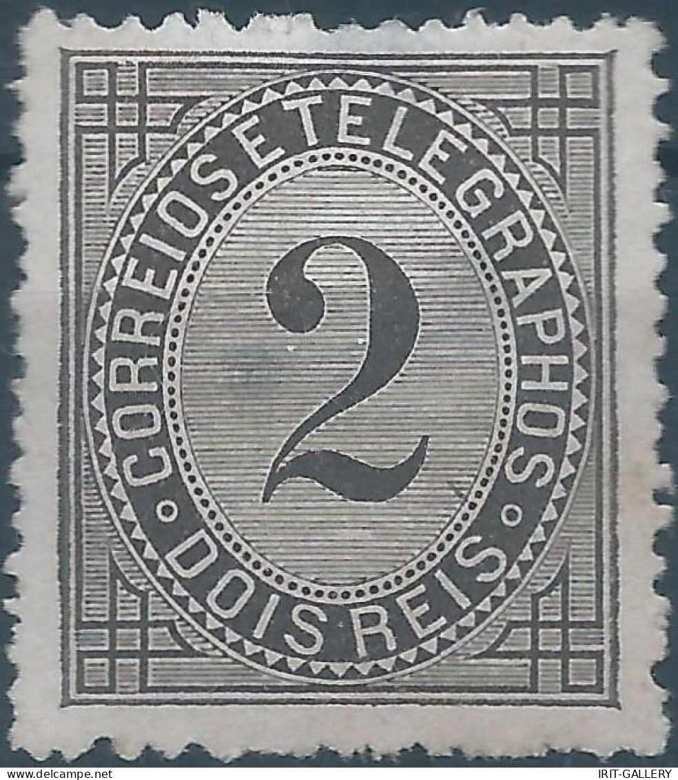 Portogallo - Portugal - 1884 Telegraph Stamp,2R Black, Mint,Value:€20,00 - Unused Stamps