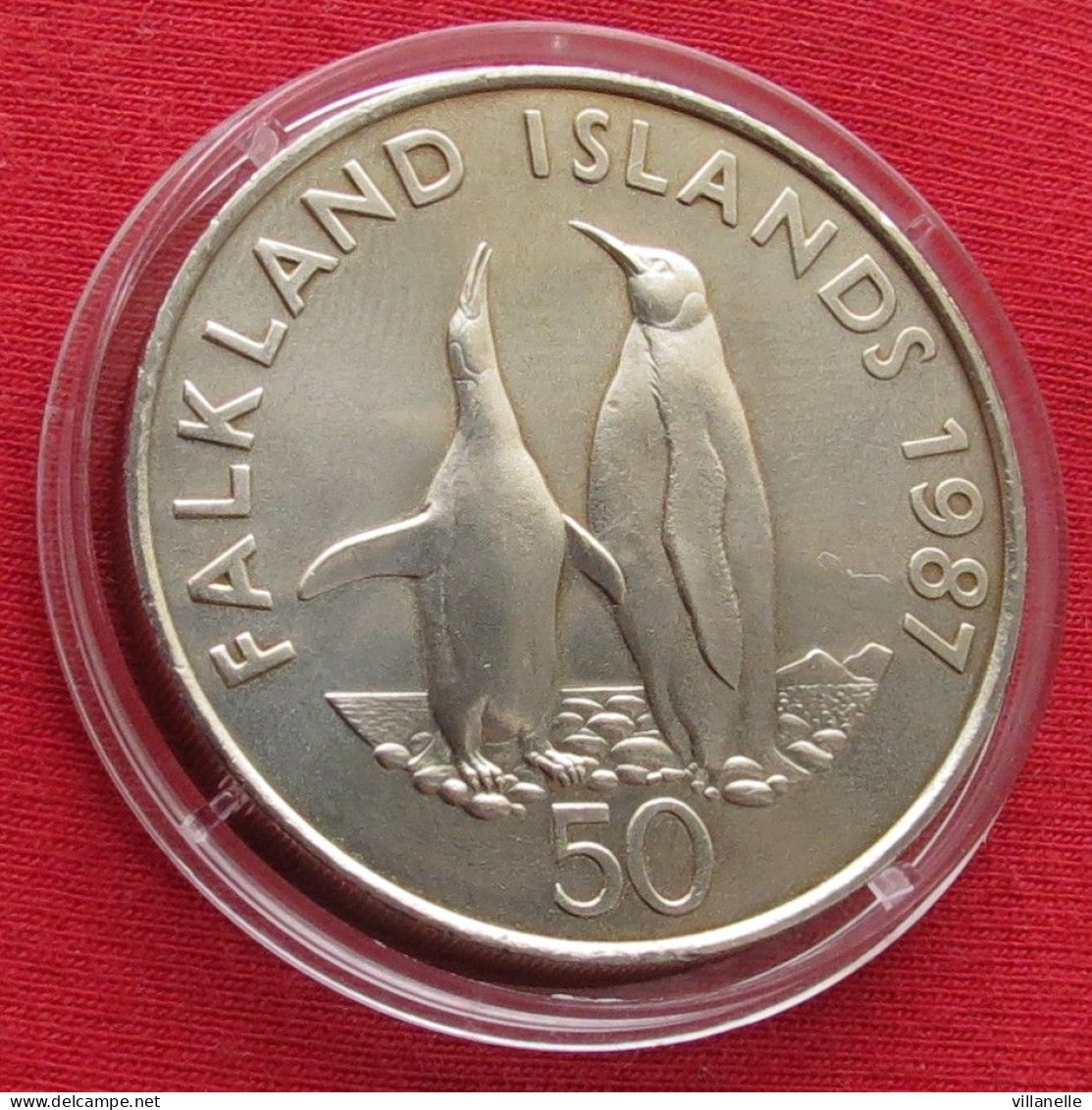 Falkland Islands 50 Pence 1987 Penguins W ºº - Falkland