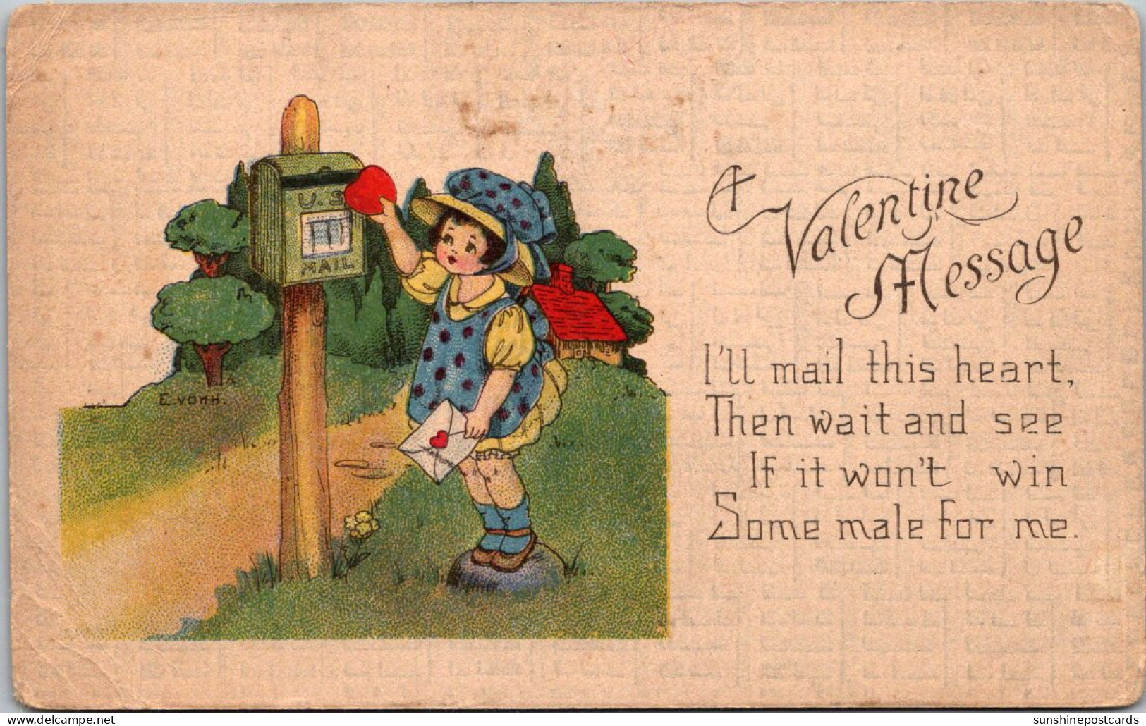 Valentine Message Girl Maling Letter - Saint-Valentin