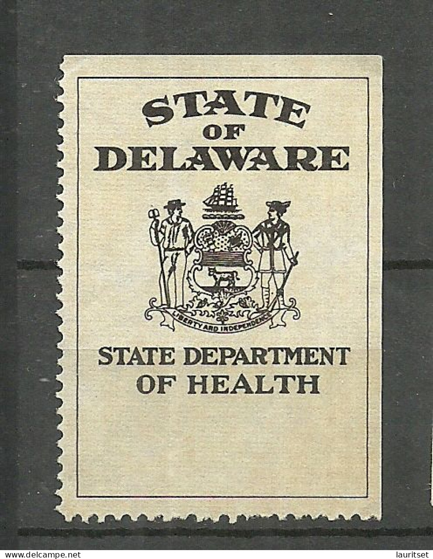 USA State Of Delaware State Department Of Health Tax Steuermarke Taxe (*) - Revenues