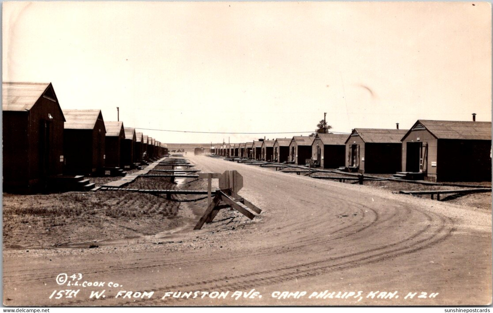 Kansas Camp Phillips 15th West From Funston Avenue Real Photo - Andere & Zonder Classificatie