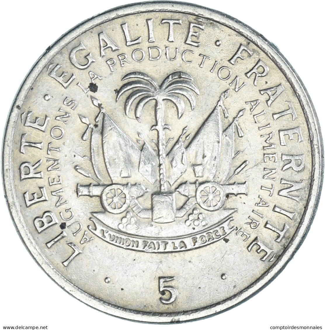 Monnaie, Haïti, 5 Centimes, 1975 - Haiti