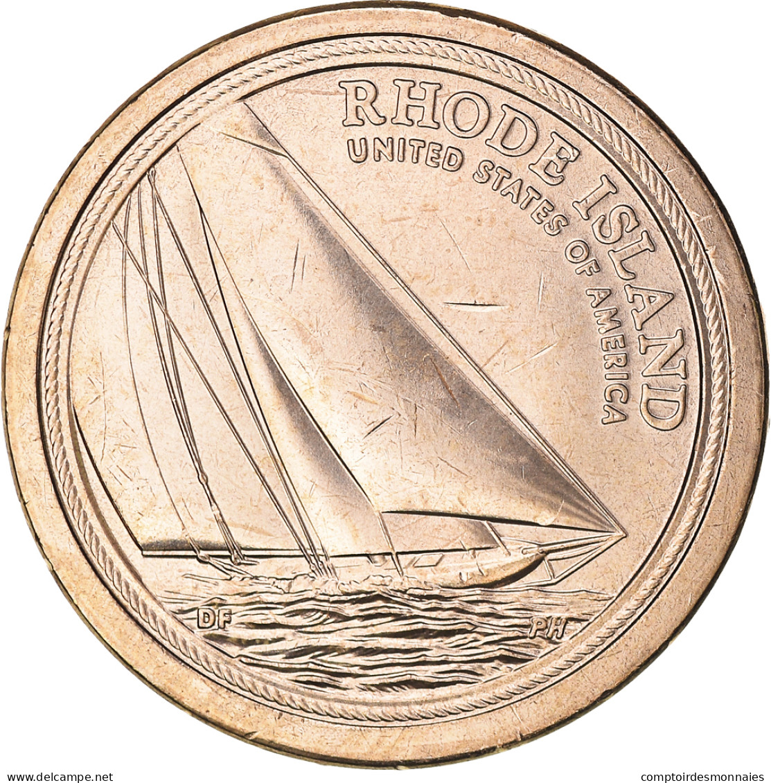 Monnaie, États-Unis, Dollar, 2022, Philadelphie, American Innovation - Rhode - Commemoratifs