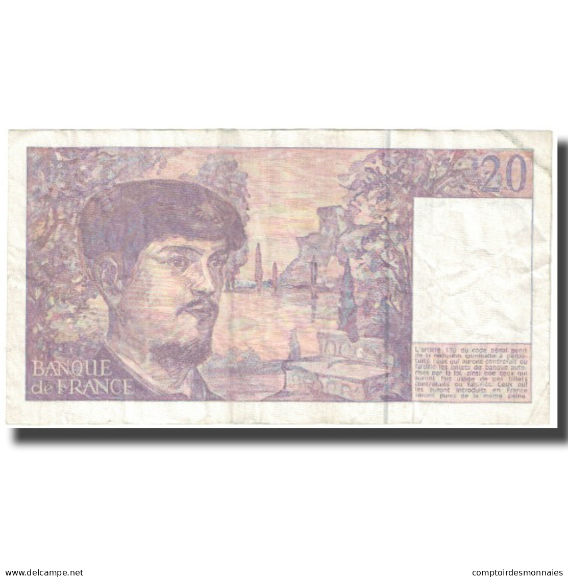 France, 20 Francs, Debussy, 1993, TTB, Fayette:66bis.5, KM:151g - 20 F 1980-1997 ''Debussy''