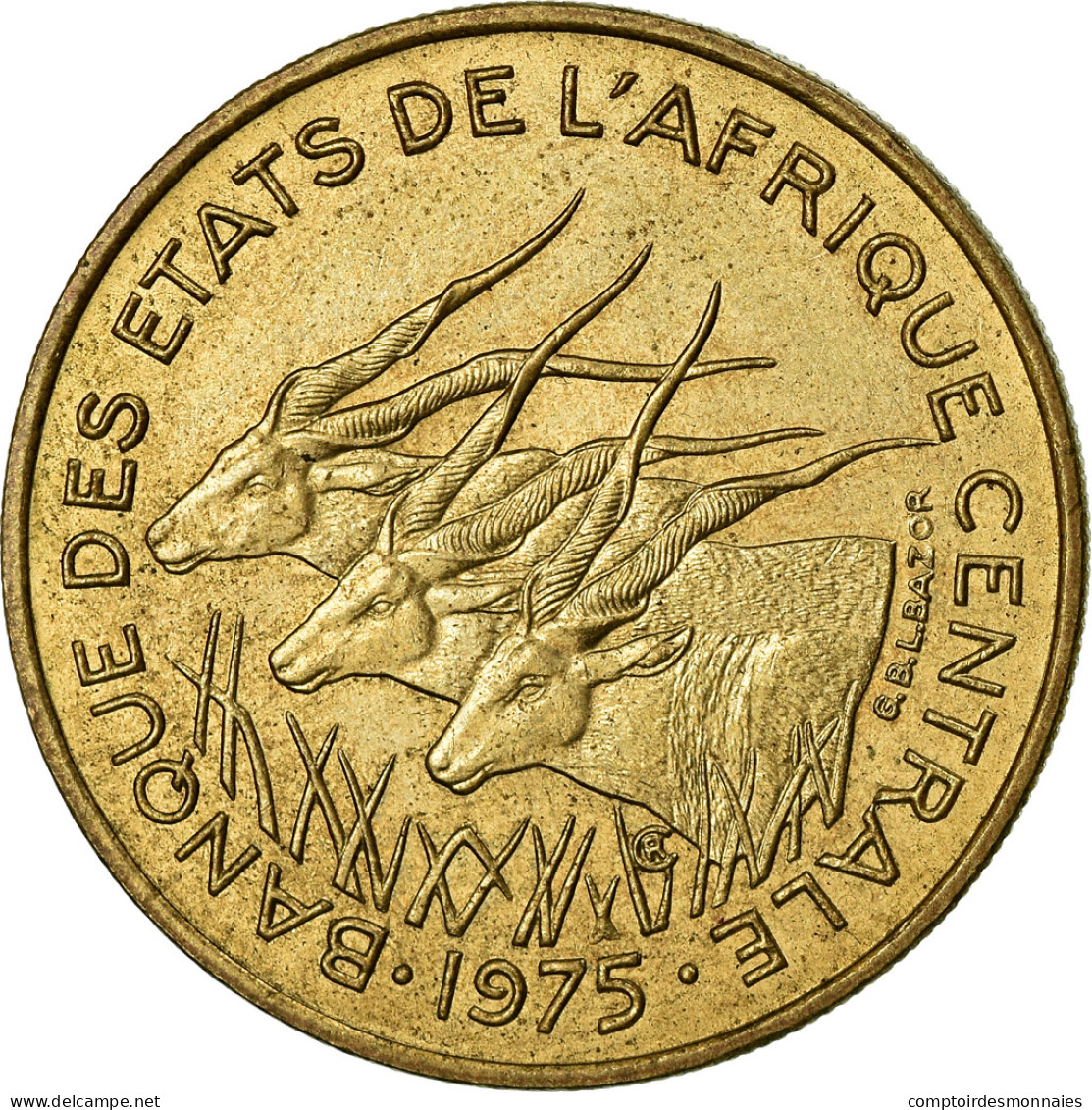 Monnaie, États De L'Afrique Centrale, 25 Francs, 1975, Paris, TTB - Repubblica Centroafricana