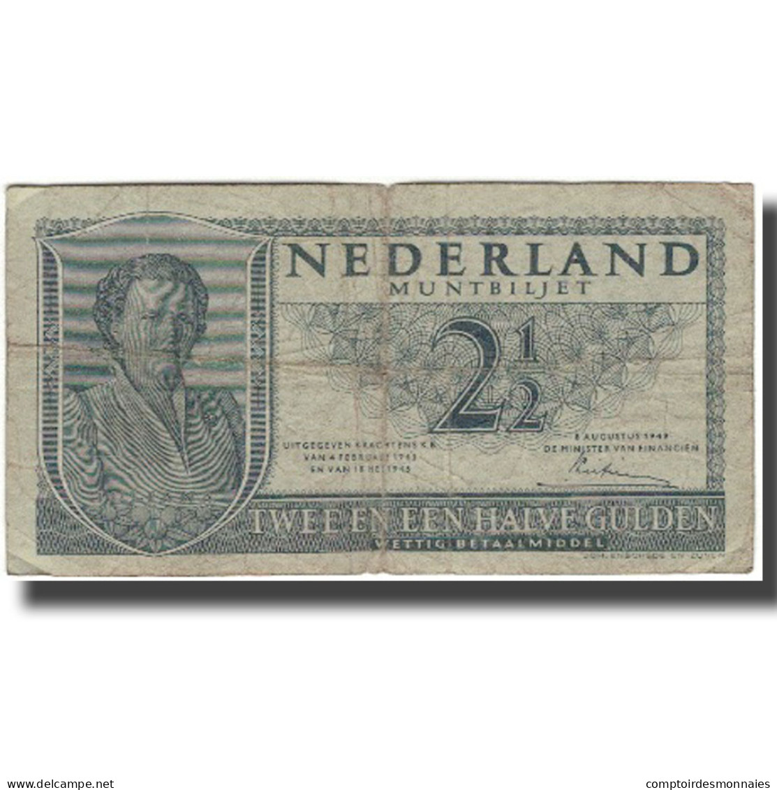 Billet, Pays-Bas, 2 1/2 Gulden, KM:73, B - 2 1/2 Gulden